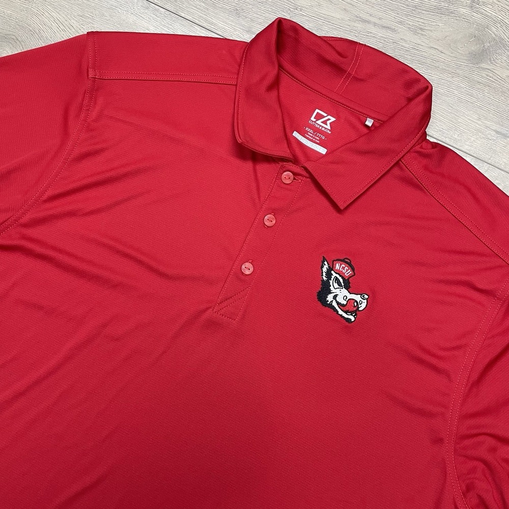 NC State Wolfpack Cutter & Buck Red Polo Shirt Men Sz 3XL Prep Frat College